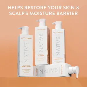 NATIVE Sensitive Series Set - Body Wash, Lotion, Shampoo & Conditioner - Hypoallergenic Fragrances - Created by Allergists, Biologists & Dermatologists, Free from 81 Fragrance Allergens