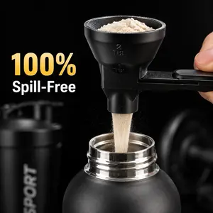 [Buy 1 Get 1 Free] BPA-Free Plastic Smooth Sliding Protein Powder Measuring Spoon - High-Quality Funnel for Accurate Dosing, Pre-Workout Creatine, Kitchen Utensils, Ideal Father's Day Gift
