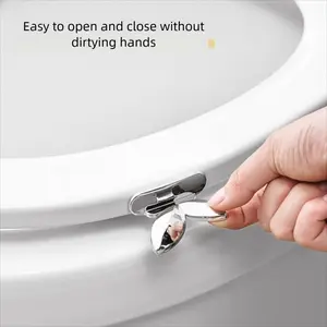 3-Pack Toilet Lid Handle, Self-Adhesive Leaf Design, Easy Install, Multi-Purpose Grip, Fits Toilet Lid/drawer/cabinet, Bathroom Home Accessories