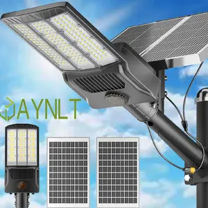 6500W Solar Garden Lights Outdoor, 600000LM 6500K High Powered Commercial Parking Lot Lights Dusk to Dawn,  Solar Security Flood Lights with Remote for Yards, Driveways,IP67 Waterproof Rainy Day Available