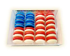 French Macaron Cookies The American Flag (24 pack) Snack