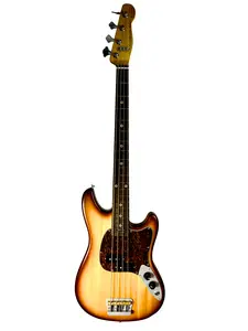 Woodcraft electric guitars AmpMaster 4 Bass short scale 30" 2 Tone brown burst