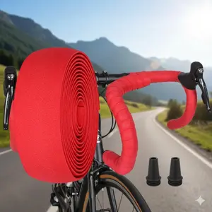 Upgrade Your Ride: Anti-Slip Slow-Recovery Bike Bar Tape with High-Density Foam, Compatible with Road & Mountain Bikes. Includes Safety Bar Plugs, TPE Anti-Aging Grip Tape for Comfort & Vibration Dampening. DIY Kit for Enhanced Cycling.