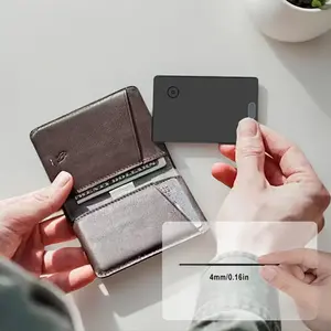 Wallet Tracking Card Compatible with iPhone Find My Feature, Wireless GPS Smart Tag for Wallets, Rechargeable Battery, Wallet Tracker Card