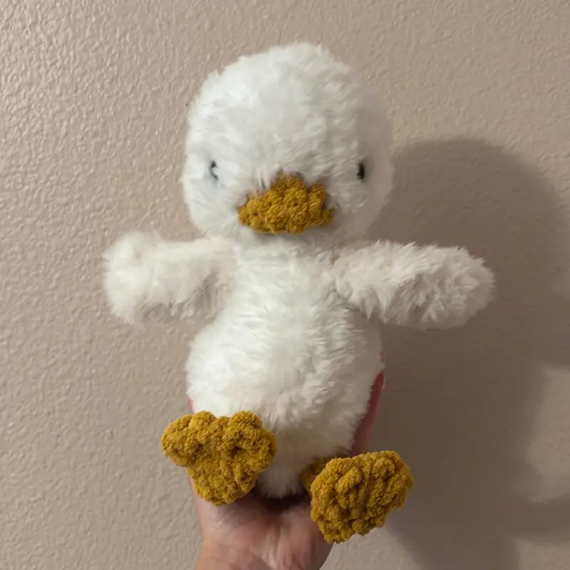 Crochet fluffy duck