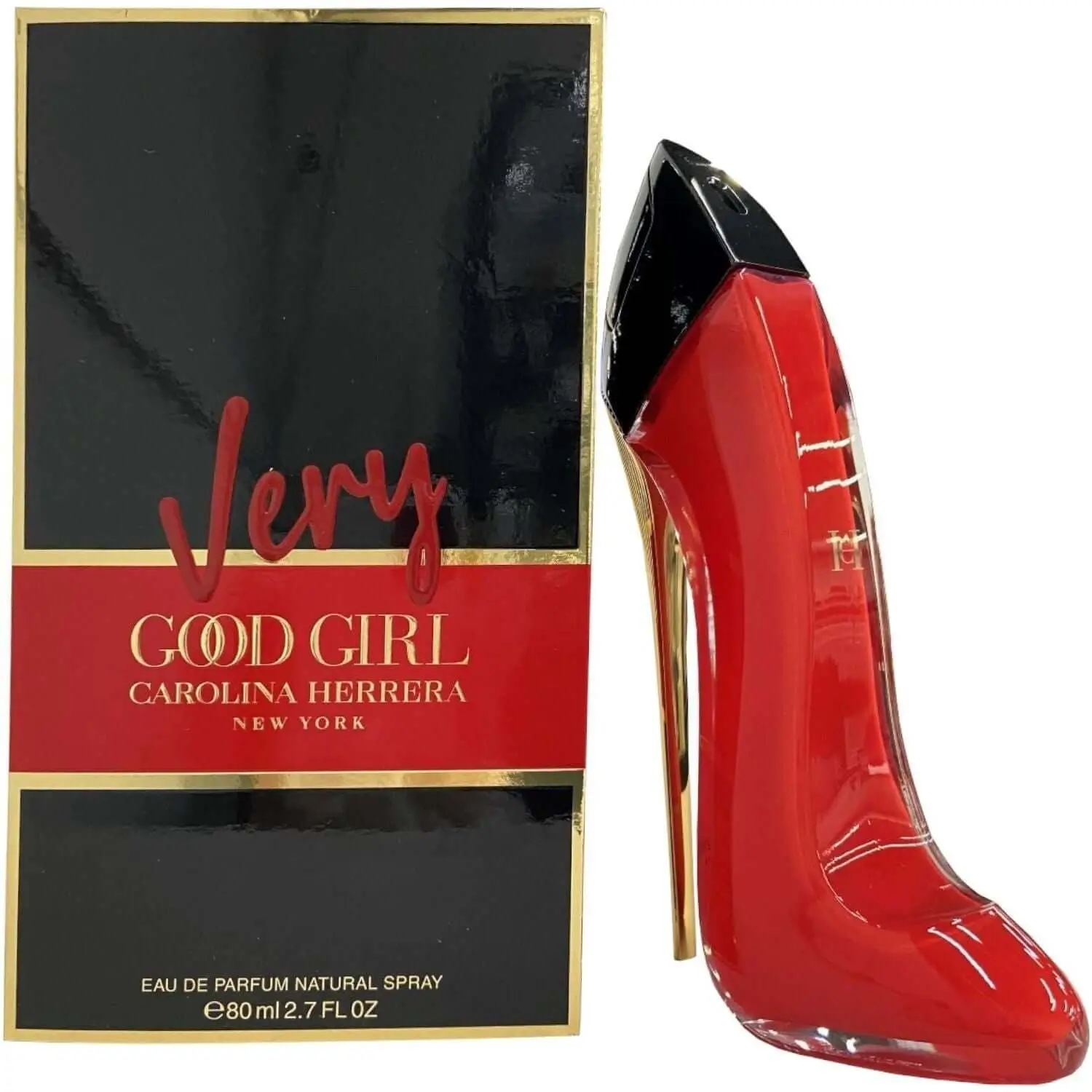 Women's Carolina Herrera Very Good Girl EDP Perfume Spray - 2.7 fl oz Gourmand Floral Rose Fragrance with Litchi & Vanilla, 2 to 2.9 fl oz Litchi Rose Scent