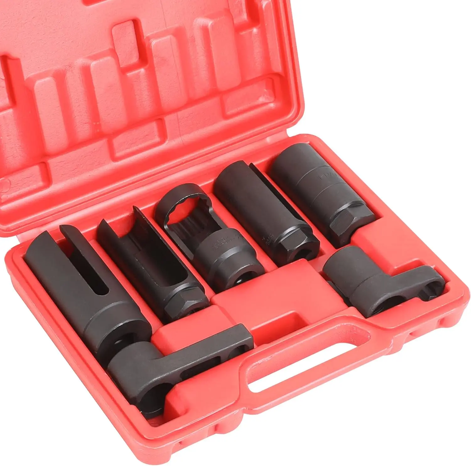 7-Piece Automotive Master Socket Wrench Set - Hand Tools with Cut-Away Sections for Sensor Removal, Wiring Harness Work, Fits Renault, Skoda, Peugeot Cars (Oxygen, Oil Pressure Sending Units), Repair