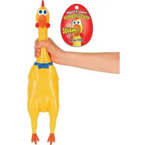 BIGGEST & LOUDEST Rubber Chicken Squeaking Classic Gag Toy - Archie McPhee