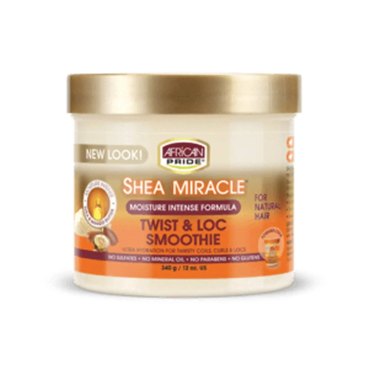 AFRICAN PRIDE Shea Miracle Twist & Loc Smoothie, Hydrating Hair Moisturizer for Locs, Coils & Curls, Shine-Enhancing Formula, Unisex, 12 oz, Curly Hair, Bottle, Natural Curls, Cream