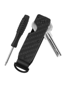 Compact Metal Key Holder Organizer, Holds 2-6 Keys, Durable Minimalist Design for Easy Access & Storage Solutions, Ideal for Home Office Use, Black