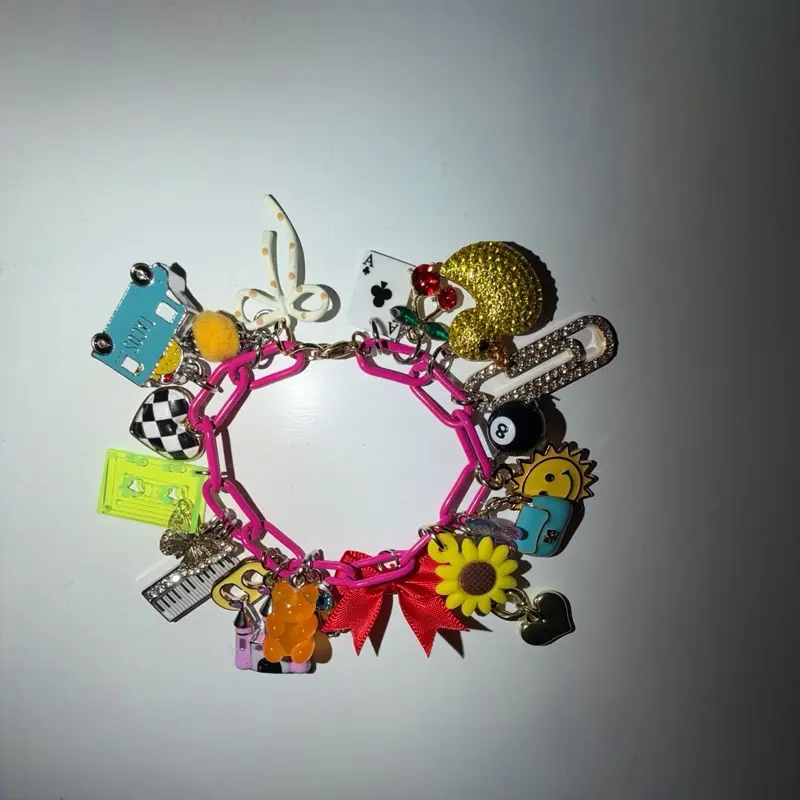 Pink Tangled Bracelet for Women, Dainty Handmade Adjustable Fashion Jewelry