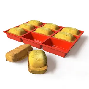 Classic Baking Essential! 9-Cavity Rectangular Cake Mold, Creative Silicone Soap Moulds, Bread & Cake Molds, Baking Tool, Perfect Gift Idea, Silicone Cake Pan, Silicone Loaf Molds
