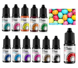 12 Vibrant Colors Liquid Food Dye for Cakes & Cream-Mother's Day & Easter &Picnic Baking Food Coloring - FDA Approved, Odorless - Ideal for Holiday Parties & Birthday Celebration