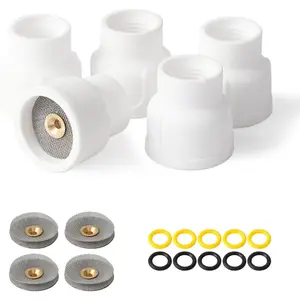 #12 Ceramic (5-Pack) White TIG  Cups with 3/32" Diffuser