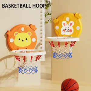 Basketball Hoop Toy, Silent Adjustable Wall-Mounted Indoor Shooting Rack, No Drilling Required, Unisex Home Use, Adjustable Basketball Hoops