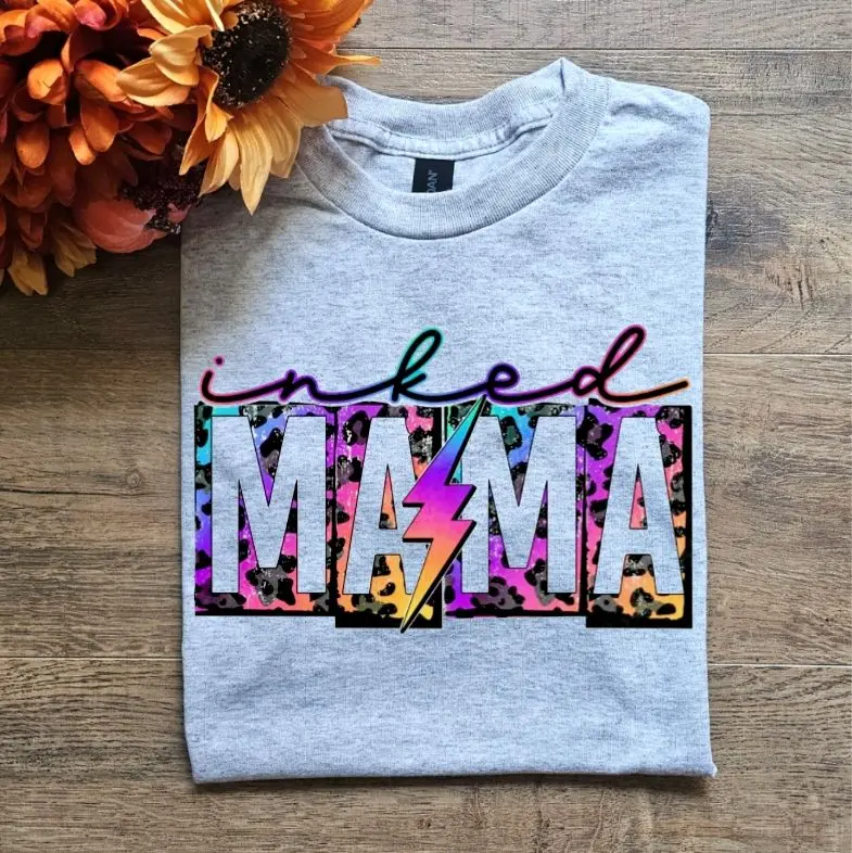Cute retro inked mama trendy momlife t shirt Tshirt Womenswear