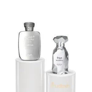 Oudlash Bundle | Hawas Chrome + Arabiyat Marwa | Men's Fragrance | 100 ML - 3.4 OZ | Eau De Parfum | Nigerian Ginger - Ceylon Cinnamon & Tunisian Neroli