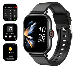 Smartwatch Monitor - Touchscreen Wireless Smart Watch with Bluetooth Calls, Customizable Dials, Weather Forecast, Fitness Tracking, Silicone Build, Android Compatibility - Ideal for Workouts, Daily Life