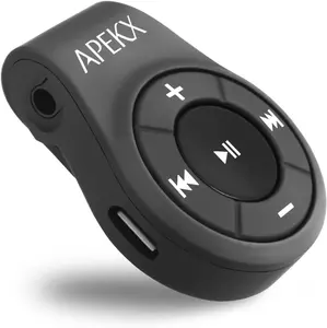 Clip Bluetooth Audio Adapter for Headphones, Headset, Speaker, Wireless Receiver with MIC for HandsReleased Call and Music