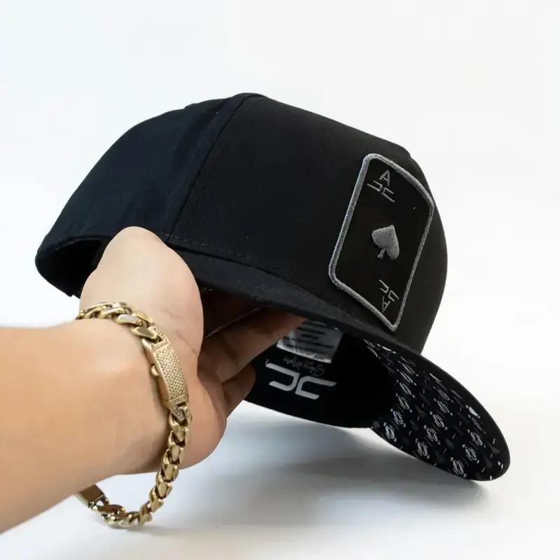 JC Hats Poker Card Snapback Hat Premium Flat Bill Adjustable Trucker Baseball Cap for Men & Women