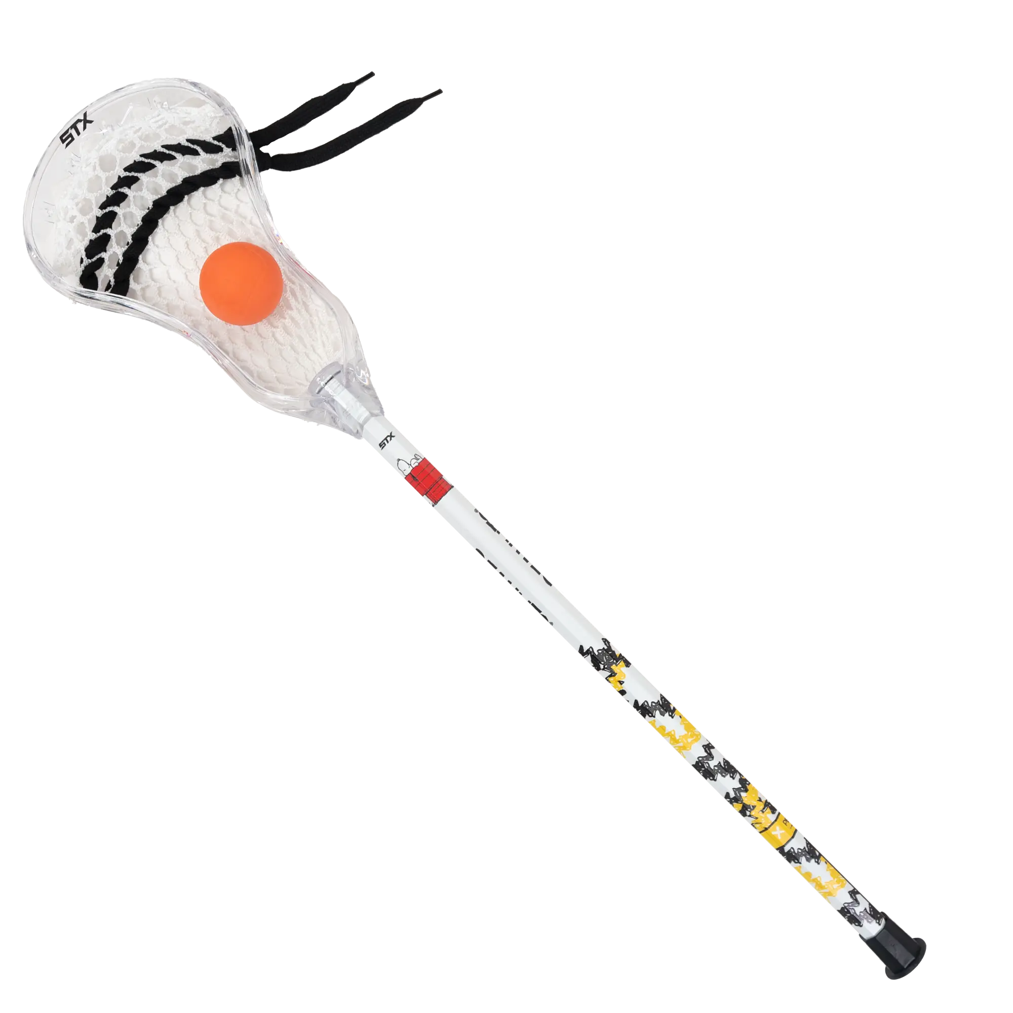 Mini Lacrosse Stick for Kids with Character Graphic, Clear/White - Lightweight for Easy Handling and Durable Construction for Outdoor Use