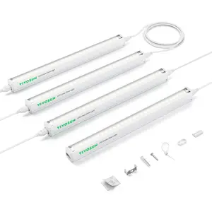 VIVOSUN T5 Grow Lights for Indoor Plants, 5000K Full Spectrum 24W/48W/60W/120W, 1FT/2FT LED Plant Light Strip for Seed Starting, Greenhouse, Hydroponics, SGS Compatible, Linkable