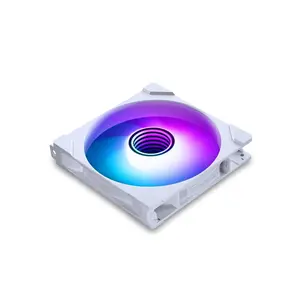 Phanteks M25-140 Gen2 Reversed Blade, 140mm ARGB High Performance Cooling Fans, Daisy-chain Unified Fan Frame, Infinity Mirror hub, single cable connection, White