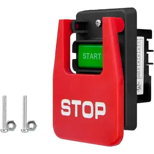 Dual Voltage Paddle Switch 120V/230V 3HP Knee Paddle for Tools Fast Off with Screws for Gang Box Installation Fits Table Saw Press Bench Saw Band Saw 71651