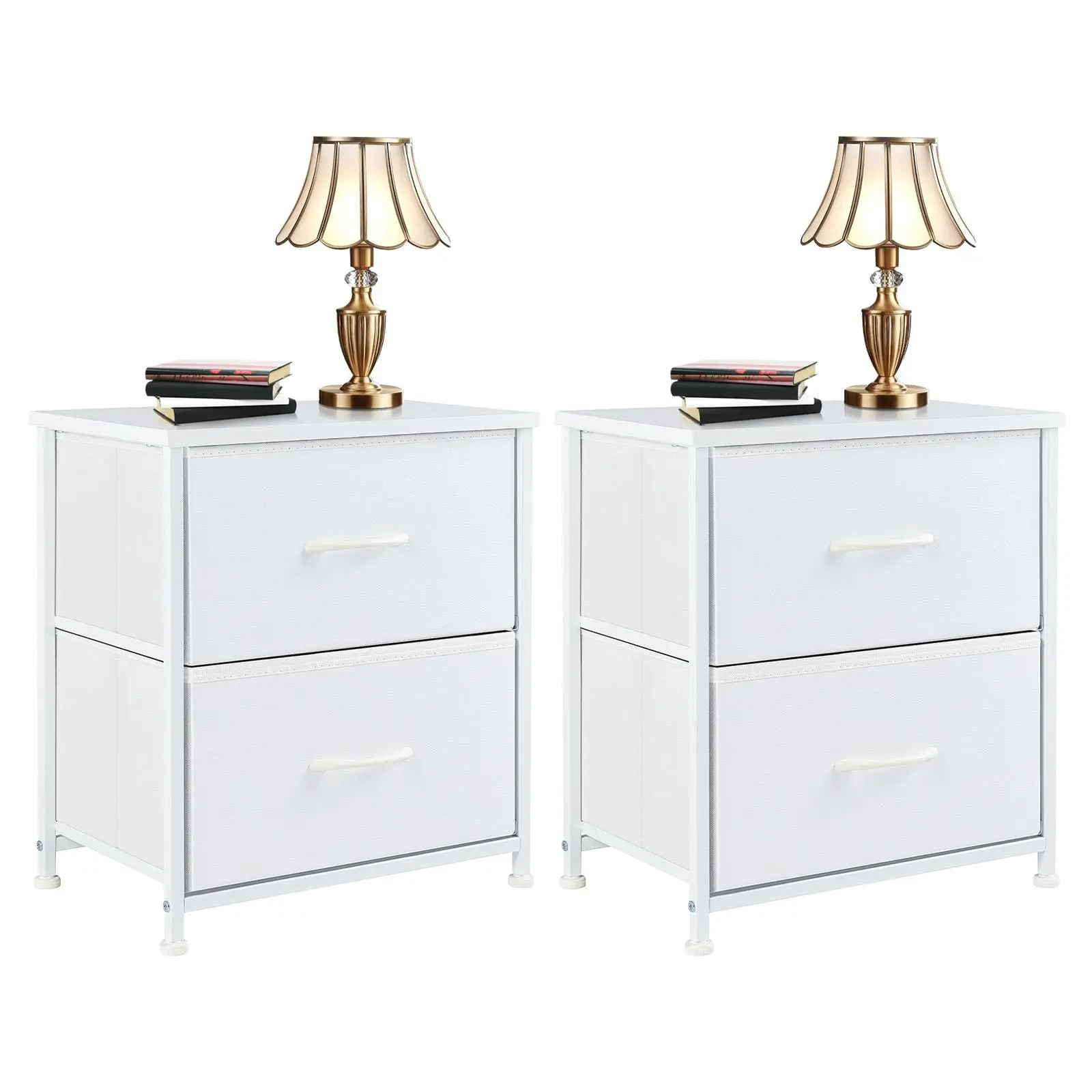 Kid-Friendly Fabric Drawer Dresser for Nursery | Safe Storage Tower with Metal Frame & Wooden Top for Organizing Toys & Clothes in Bedroom