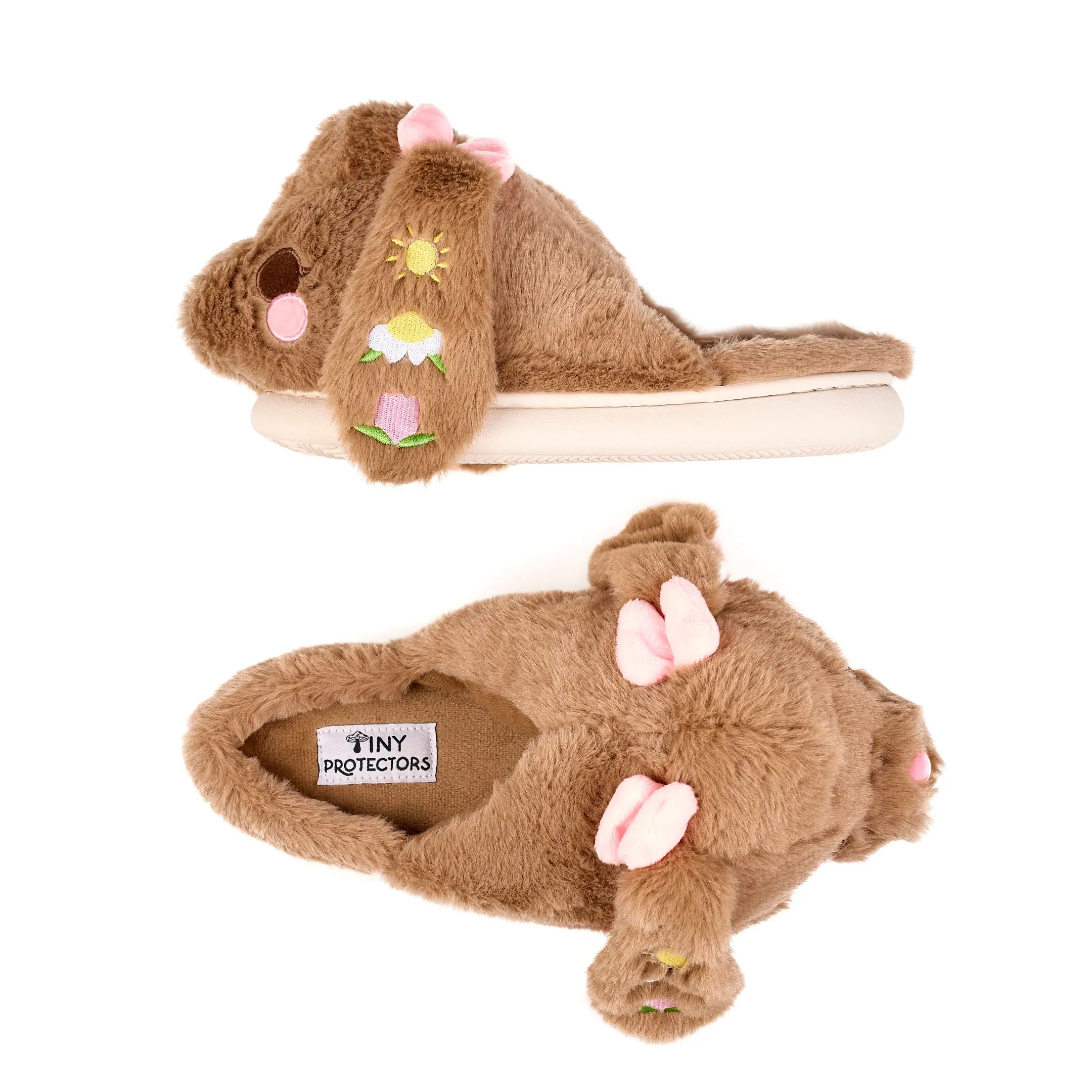 Puffy Cloud Slippers - Maple the Bunny | Plush Non-Slip Fluffy Slippers with Thick Rubber Sole - Soft Cozy House Slippers for Women – Ideal for Casual & Lounge Wear