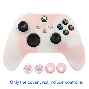Pink Soft Silicone Protective Case For Xbox Series S / X Controller Skin Gamepad Cover Games Accessories for XSX Joystick Cases