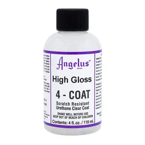 Angelus High Gloss 4-Coat, Scratch Resistant Urethane Clear Coat, Clear Coat, High Gloss Top Coat