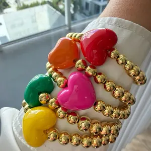 Casual, Stylish Heart Charm Bracelet - Multiple Colors Fashion Accessory