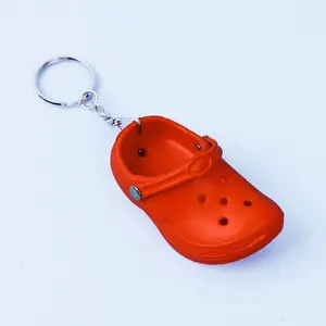 Mini Croc Shoe Keychain – Colorful Silicone Clog Charm | Cute Novelty Bag Accessory | Gift for Kids, Grads, or Friends