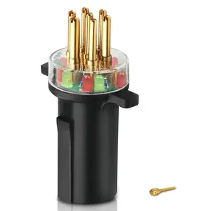 7865L 7-Way Round Pin Tractor Plug Tester, for Testing Turn Signals,Hazard Lights, Brake Lights and More,Making Troubleshooting Electrical Issues Quick and Straightforward