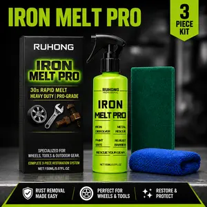 Fast Acting Iron Remover Spray Heavy Duty Rust & Brake Dust Removal Restores Metal Surfaces Multipurpose Iron Dissolver Safe for All Automotive Paints Wheel Rim 150ml