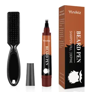 2PCS Beard Filler Pen & Brush Kit for Men - Styling, Touch-Up, and Volumizing Care, Beard Grooming Kit