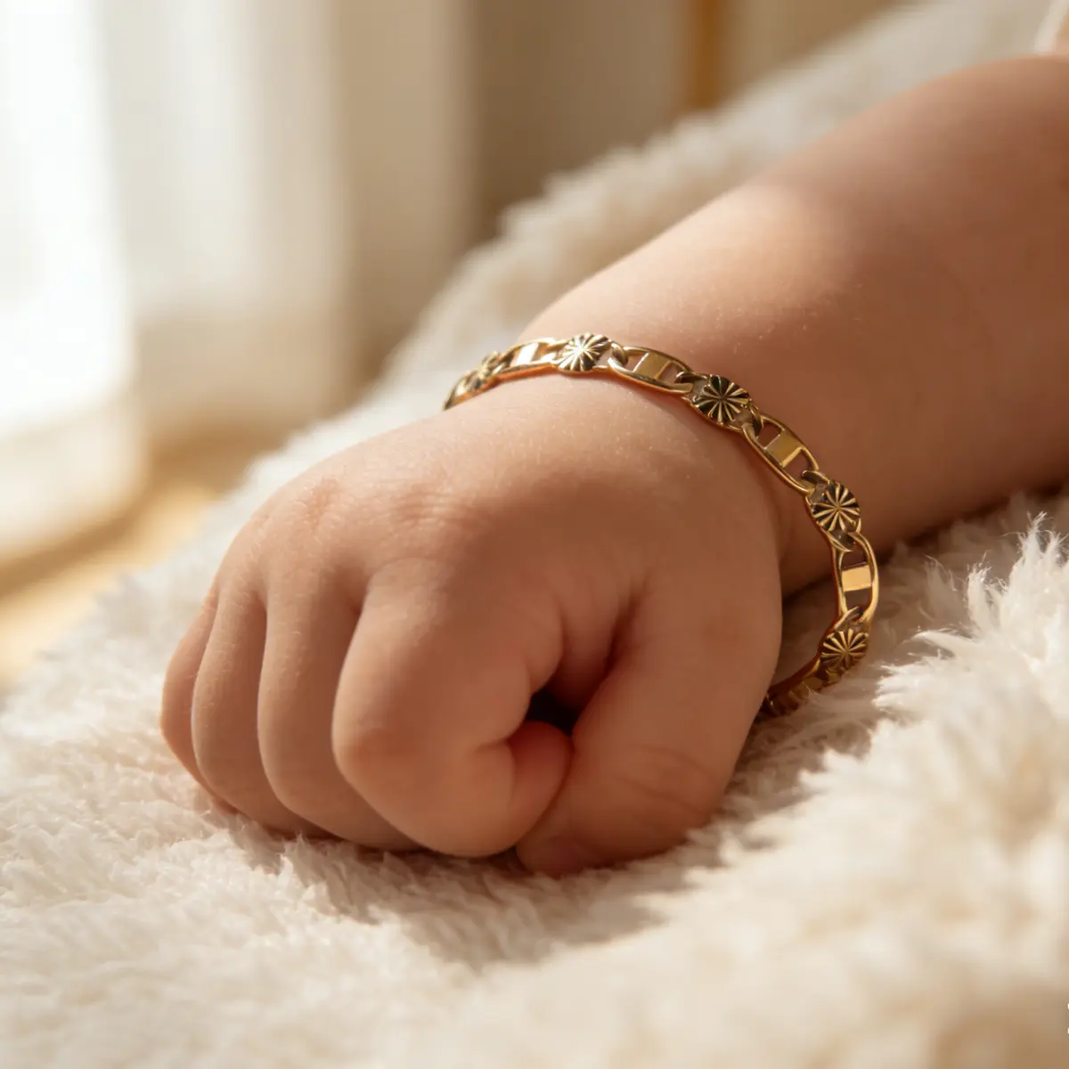 Kids Gold Plated Stackable Bracelet - Trendy Tarnish-Resistant Bangle for Babies, Boys & Girls, Durable Jewellery in Multiple Sizes, Trendy Jewellery Accessories, Trendy Stack Bangle