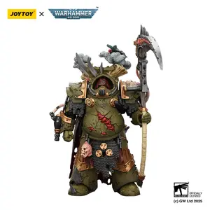 JOYTOY Officially Licensed 1/18 Scale Death Guard Deathshroud Terminator 1 Collectible Action Figure, Model JT02588, with Manreaper and Plaguespurter Gauntlet, Collectible Figure