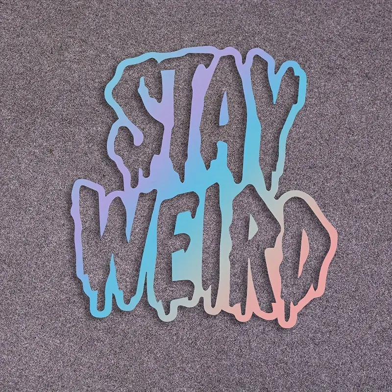 STAY WEIRD Stickers Are Used for Car Styling Decoration, Vehicle Exterior Decoration Bumper Sticker, Universal Car Sticker, Decal for Cars, Decals for Vehicles. Vinyl Waterproof, Non Fading, Reflective and Interesting Car Stickers, Car Decals