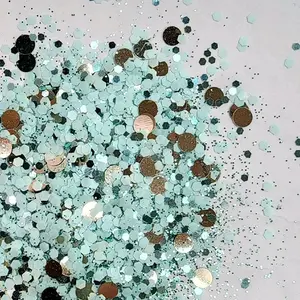 "Turquoise Drippin' " Custom Polyester Glitter for DIY Crafting Turquoise Color