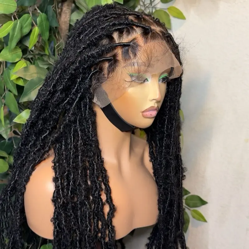 Butterfly locks 26 inches made with 360 full lace premium fiber transparent lace. Medium  Cap size :21.5– 22.5”
