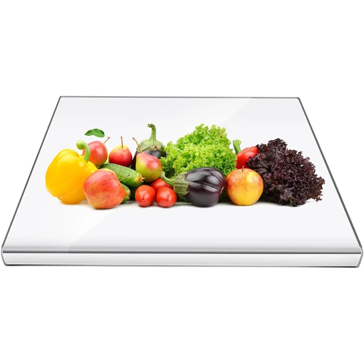 Acrylic Chopping Board, Durable Chopping Board, Summer Large Clear Chopping Board with Counter Lip, Non-slip Kitchen Cutting Board, Kitchen Accessories, Summer Gifts