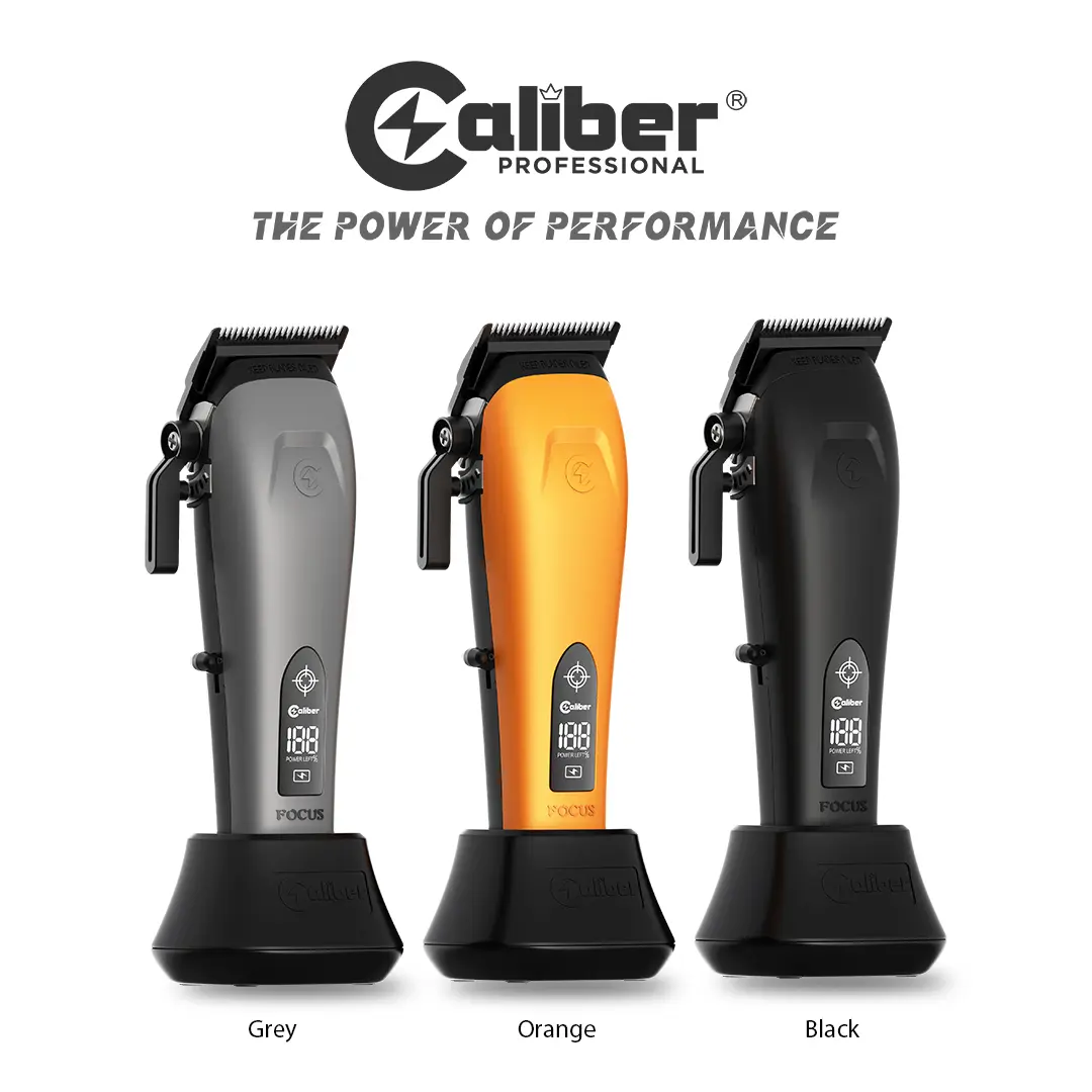 Caliber Focus Brushless Motor Clipper, 3 Color Lid Salon Haircut cordless hair Smooth Comfort  cordless barber Hair Clipper