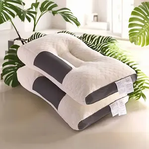 Buy 1 Get 1 Free, Total of 2Pcs Soft Knitted Massage Neck Couple Pillow - Adjustable Ergonomic Orthopedic Contour Support, High Quality Pillow Core, Removable Cover For Sleeping Comfort Pillow