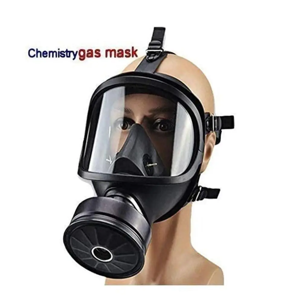 Tactical Full Face Respirator Mask with Activated Carbon Filter, Gas Mask for Survival, Nuclear & Chemical Protection, Dust & Vapors Shield, Protective Mask, Safety, Dustproof Gasproof Mask