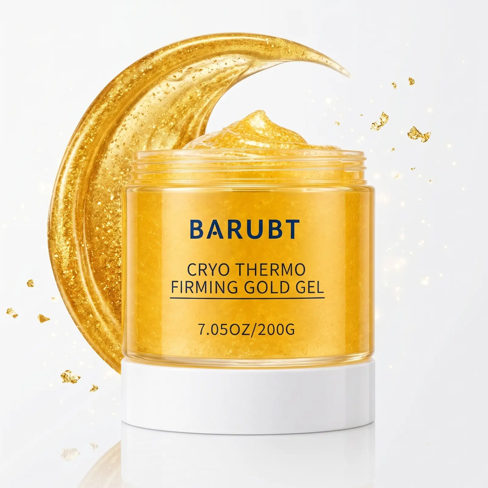 [BARUBT] 15-Day Fast Rejuvenating Gold Body Cream | Dual-Sensation Hot & Cold Firming Gel for Arms, Thighs & Belly | Deep Hydration & Smoothing Skin Care | Gentle, Unisex Daily Moisturizer | 200g/7.05oz