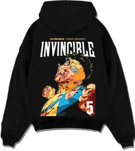 Invincible Hoodie Mark Grayson Battle Damage Jumper - Perfect For Anime Fans, For Going Out, For Everyday Wear — And For Staying Warm All Winter Long