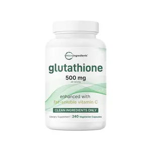 Micro Ingredients Glutathione 500mg with Vitamin C, 240 Vegetarian Capsules
