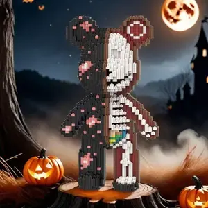 7456 Piece Skeleton Bear Set Building Block Sets Magic Toys Educational Fun Gift Christmas Halloween Thanksgiving Present